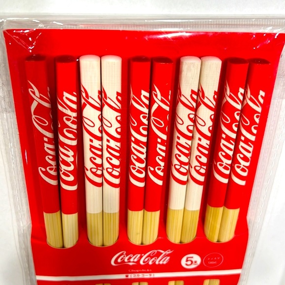 Coca Cola 5 pairs of chopsticks - Picture 1 of 3